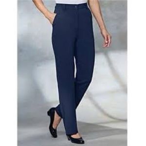 Sag Harbor Navy Stretch Straight Leg Pants